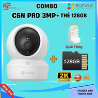 C6N Camera Ezviz C6N Pro 3MP = H6C PRO + Thẻ 128GB Tặng Chân đế L - Xoay 360, đàm thoại 2 chiều, màu ban đêm