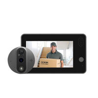 C86 Tuya 1080P Smart WiFi Door Bell Peephole Camera Viewer Home Security Two-way Audio Night Vision 4.3' FHD Video Doorb