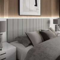 C90-Bộ ốp đầu giường bọc da sang trọng cao 90cm