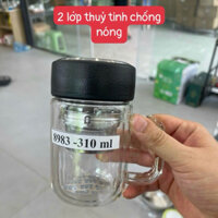 Ca 2 lớp thuỷ tinh pha trà thông minh dung tích 310ml