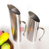 Ca (bình) trà đá inox 1lít, 1.5lít, 2lít, hình ống tre có ngăn đá, tay cầm cán cong