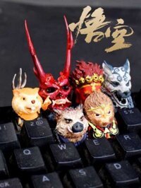 Ca Black Myth Goku Cá Tính Keycap Black Monkey Xung Quanh Customized Creative Mechanical Keycap