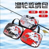 Cá Câu Bánh Xe Túi Giọt Nước Điện Quay Bánh Xe Trống Vỏ Cứng Túi Cotton Bè Bánh Xe Túi Phụ Kiện Bánh Xe Câu Cá Dụ Túi