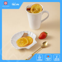 Ca CF 3.5 trắng sứ Long Phương cao cấp Ly sứ miệng loe dáng cao 280ml