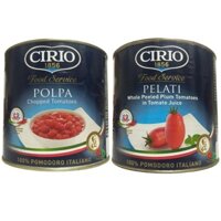 Cà chua băm - bóc vỏ hiệu Cirio Ý lon thiếc 2.5kg