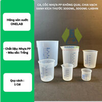 Ca, cốc nhựa PP không quai, chia vạch xanh kích thước 3000ml, 5000ml-LABHN