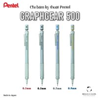 [CÁ CON] Chì bấm cơ khí Pentel Graphgear 500 - Chì bấm thân kim loại pentel - chì bấm chuyên dụng Pentel Grahpgear