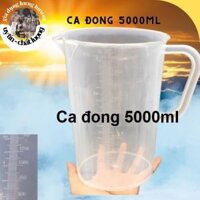 Ca đong dày pha chế cỡ lớn 2500ml, 5000ml có nắp đậy chuyên dụng cụ pha chế trà sữa bartender - Ca 5 lít không nắp