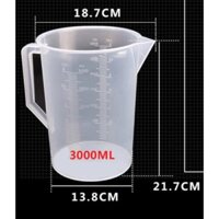 CA ĐONG ĐỊNH LƯỢNG NHỰA 3000ML (3 LÍT) (CÓ TAY CẦM)