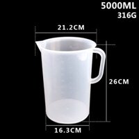 Ca Đong Nhựa 5 Lít - Ca Vạch Nhựa Dung Tích 5000ml (Bộ 2 Cái)