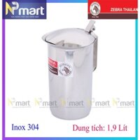 Ca đựng nước inox 304 cao cấp Zebra có nắp 1.9L 115012 - 11cm