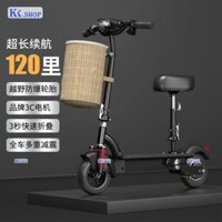 Cá Heo Nhỏ Mini Gấp Gọn Nam Nữ Đi Xe Ô Tô Pin Điện 2 Bánh Giải Trí Đạp Đi Xe Scooter Cho Bé