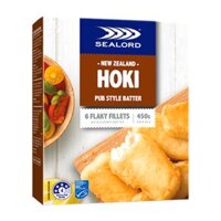 Cá Hoki Tẩm Bột Chiên Giòn, New Zealand Hoki, Pub Style Batter, 6 Miếng Phi Lê (450g) - SEALORD