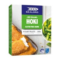 Cá Hoki Tẩm Bột Chiên Giòn, New Zealand Hoki, Gluten Free Crumb, 4 Miếng Phi Lê (300g) - SEALORD