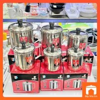 Ca Inox Có Nắp Hộp Đỏ Nhiều Size
