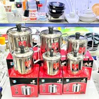 Ca Inox Có Nắp Hộp Đỏ Nhiều Size