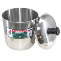 Ca inox rót nước có nấp đậy và  quai đường kính 10 và 12 cm Tithafac