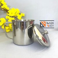 CA INOX SUS 304 CÓ NẮP 1LIT , 500ml, 250ml , CỐC UỐNG NƯỚC, TÁCH uống trà, cà phê - kiểu dáng sang trọng - SIZE 8 250ml