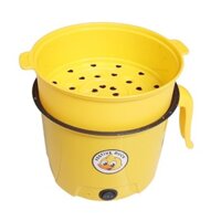 Ca Lẩu Mini Vịt Vàng, Nồi Nấu Mì Đa Năng Dung Tích 1,8L - 2 Nấc Nhiệt Kèm Giá Hấp