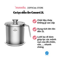 Ca lọc dầu ăn Casani đa năng 2L, Bình lọc dầu ăn có lưới lọc cặn