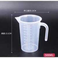 CA LY ĐONG NHỰA ĐỊNH LƯỢNG CHIA VẠCH 250ML - 500ML - 1000ML Chất dày, bền, đẹp - 500ml