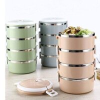 Cà Men, Cặp Lồng Đựng Cơm, Hộp Đựng Cơm Giữ Nhiệt 4 Ngăn Dung Tích 2.8L