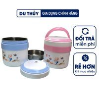 Cà mên cơm giữ nhiệt 2 ngăn Việt Nhật, chất liệu inox và nhựa PP nguyên sinh - Ủ NHIỆT NHỎ 4035 VIỆT NHẬT