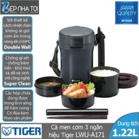 Cà men cơm giữ nhiệt Tiger 3 ngăn LWU-A171 (1.22L) - Hàng chính hãng