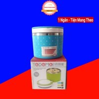 Cà mên giữ nhiệt 1 ngăn inox 2 lớp TEDEMEI Đài Loan - Cặp lồng cơm giữ nhiệt 2 ngăn ruột inox ( giữ nhiệt 3 - 5 tiếng )