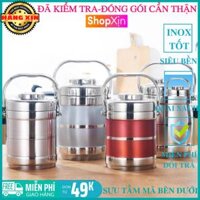 Cà Men giữ nhiệt 3 ngăn công nghệ Hàn Quốc 1.4L-camen 3 ngăn giữ nhiệt inox -Camen giu nhiet 3 ngan, Cap long, Hộp đựng