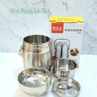 Cà Mên giữ nhiệt nắp bát 3 tầng 1.8L - Cặp Lồng giữ nhiệt 3 tầng nắp bát