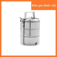 CA MEN HỘP ĐỰNG CƠM 3 TẦNG INOX KHÔNG GỈ 14cm CAO CẤP