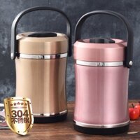 CÀ MEN INOX 304, CẶP LỒNG 3 NGĂN INOX 304 Cao Cấp Hút Chân Không, Giữ Nhiệt Tốt, Có Nắp Phụ Chống Tràn