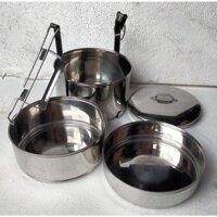 Cà mên inox (cặp lồng) đựng cơm văn phòng 2 tầng, 3 tầng, 4 tầng - Gia Dụng Giá Rẻ