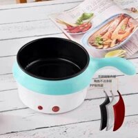 Ca Mì Có Tay Cầm- Nồi Chiên Nấu Mini Đa Năng chống dính 2 tầng kèm lồng hấp inox