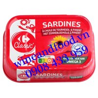 Cá Mòi Sardines dầu Hướng Dương sốt Ớt Classic 135g