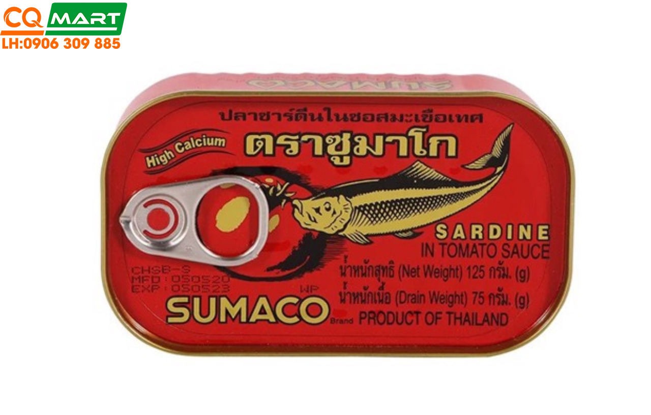 Cá mòi sốt cà chua Sumaco 125g