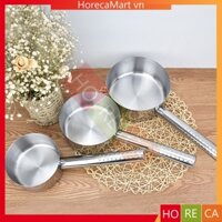 Ca múc nước lèo bằng inox bóng kích thước ø14.5cm / ø16.5cm / ø18.5cm, cán dài 20cm (mẫu C4)