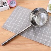 Ca múc nước lèo inox, ca múc nước cán dài inox, gáo múc nước cán dài