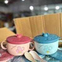 Ca Mỳ Inox Có Nắp Chống Đổ ca cháo,tô cháo,tô inox,tô ăn mì bát ăn mì, tô chén giữ nhiệt đút cháo cho bé không bị nguội