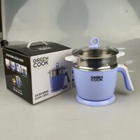 Ca nấu mì, ca đa năng, ca siêu tốc Inox 304 Greencook GCEK-12D01, dung tích 1.2L, có xững hấp