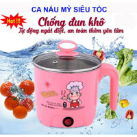 Ca nấu mì màu inox 1,6 lit - ca nấu mì mini