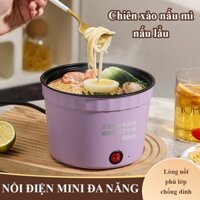 Ca nấu mì mini nồi mì ăn liền dung tích 1.5L đa năng chiên xào thức ăn nấu canh nấu lẩu lòng nồi chống dính