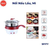 Ca Nấu Mì, nồi Nấu Lẩu Mini Nồi Nấu Có Sửng Hấp 2 Tầng 9FITY , Nồi Nấu Siêu Tốc Đa Năng Có Tay Cầm Mini