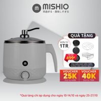 Ca nấu siêu tốc Mishio MK214 1.5L 600W inox 304 - nấu mì nấu lẩu nước sôi tốc độ đun nhanh công suất hoạt động ổn định