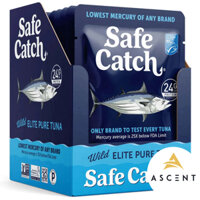 Cá ngừ hoang dã thủy ngân thấp Elite Wild Tuna "Safe Catch" : Hộp 12 gói