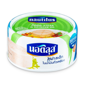 Cá ngừ xắt khúc ngâm dầu đậu nành Nautilus hộp 170g