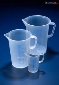 Ca nhựa có chia vạch PP 1000ml, vạch xanh JPB1000P Scilabware
