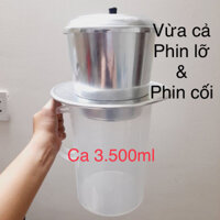 CA NHỰA LỚN (KHÔNG GỒM PHIN) BIG SIZE ĐONG ĐỊNH LƯỢNG 3.5 LÍT / 3.500ML VỪA PHIN LỠ & PHIN CỐI CÀ PHÊ TRÀ SỮA