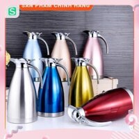 Ca nước giữ nhiệt inox 2 lớp loại 2 lít - Bình pha trà, pha cà phê đựng nước cao cấp - Bình giữ nhiệt  - nShop311